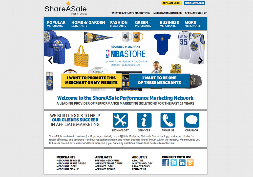 Shareasale website