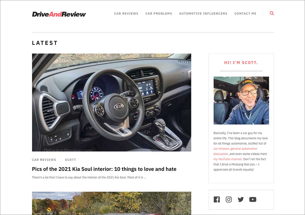 driveandreview homepage 2022